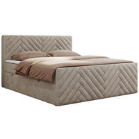 BOXBETT PARIS DUO 180/200 - Beige Struktur - H4 - Beige, Holz/Textil (180/200cm) - MKS