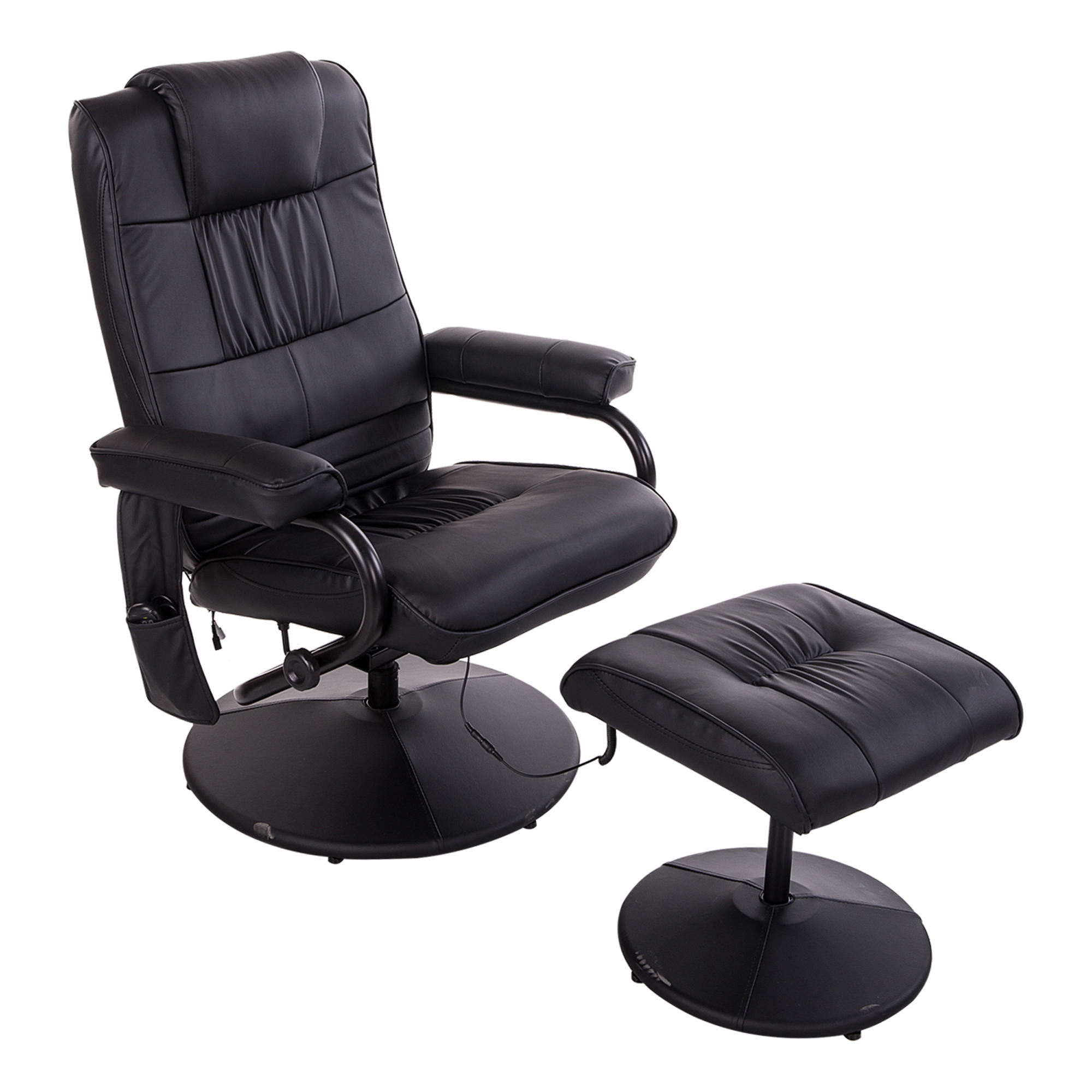 MASSAGESESSEL, Kunstleder, Schwarz - Schwarz, Kunststoff/Metall (84/95/77cm) - HOMCOM