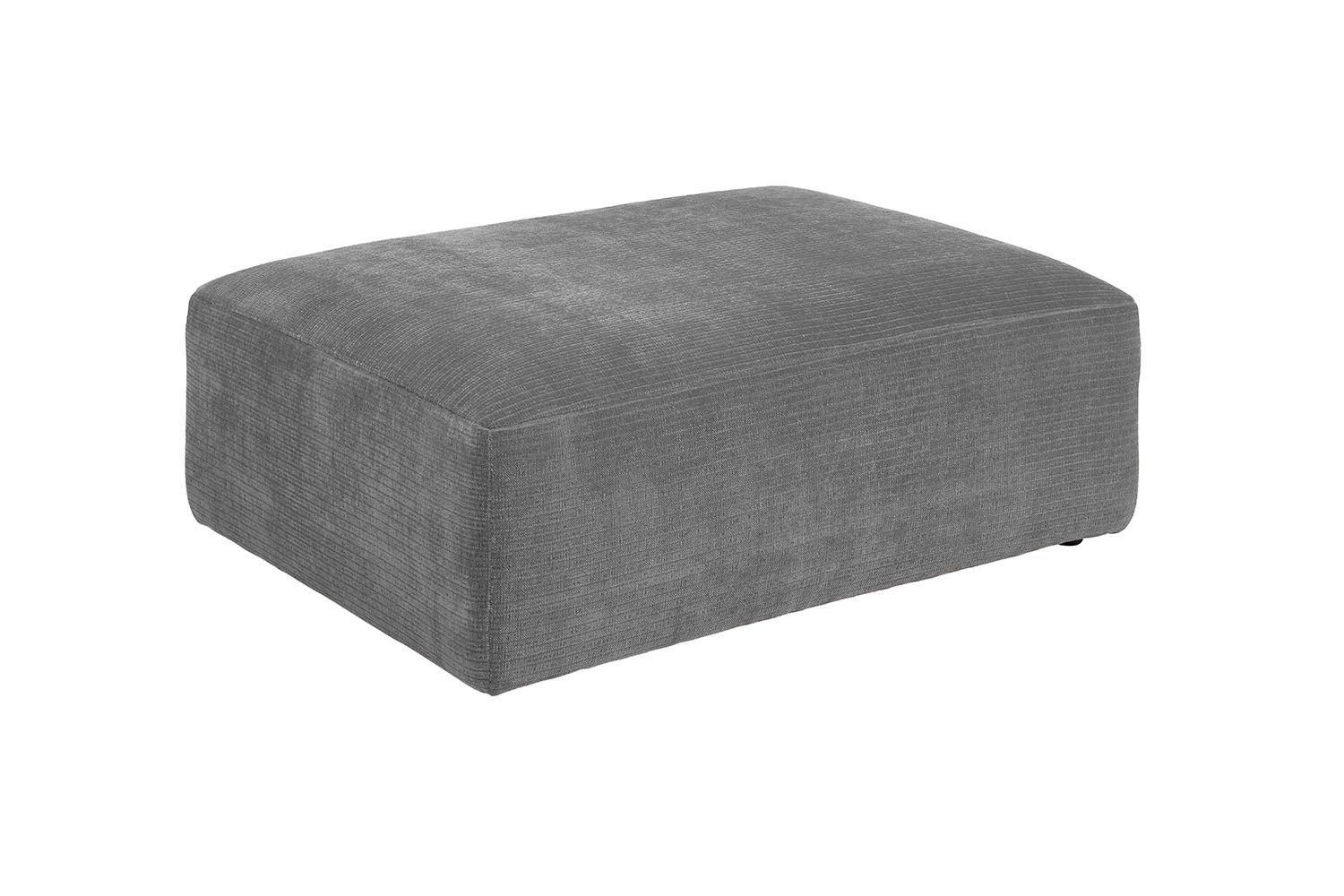 SOFA SITZELEMENT SEPHI Grau Cord - Schwarz/Grau, Kunststoff/Textil (107/39/82cm) - KAWOLA