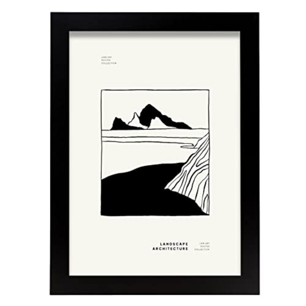 POSTER Abstrakt Pop Art A4 Schwarzer Rahmen - Schwarz, Papier (29.7/5/21cm) - Nacnic