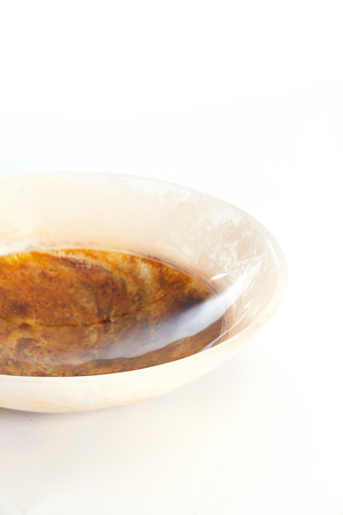 SCHALE Binanga Weiß Ø34/7,5 cm - Dunkelorange/Weiß, Kunststoff (34/7.5cm) - Light & Living