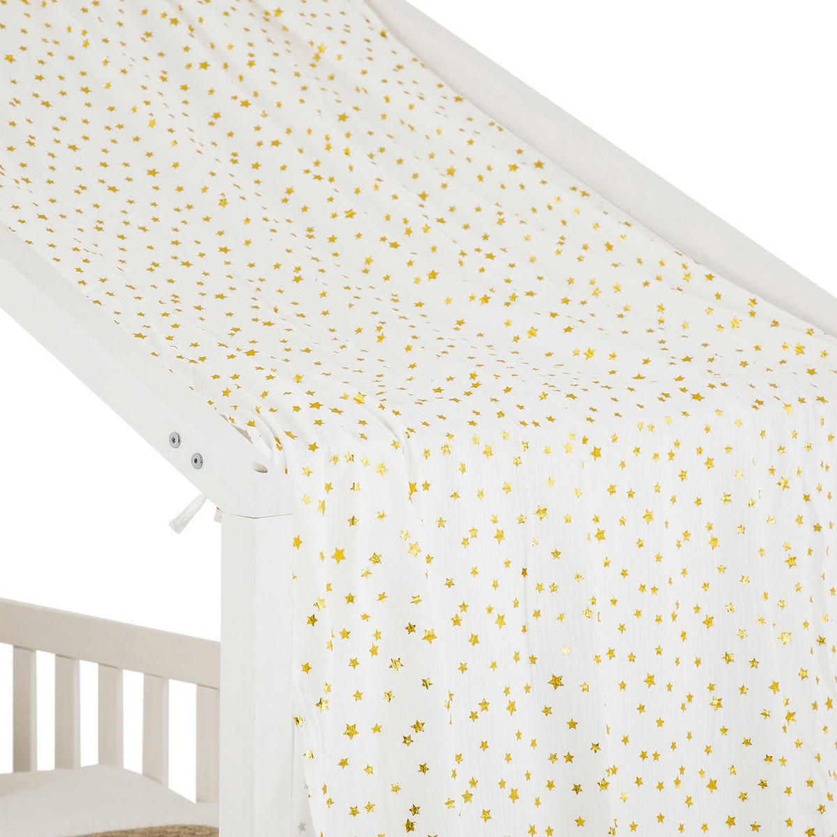 HAUSBETT- HIMMEL LIAN - Goldfarben/Weiß, Textil - IDIMEX