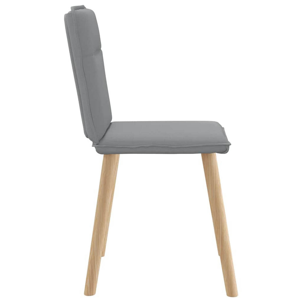 ESSZIMMERSTÜHLE 2 Stk. Hellgrau Stoff 45*54*86cm - Grau, Metall (45/86/54cm) - ZMH