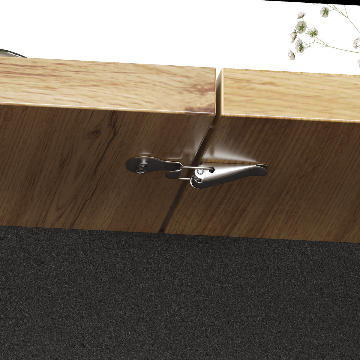 AUSZIEHTISCH Holzoptik 110-140/80/75 cm - Schwarz, Holz (80/110/75cm) - PANGIVO