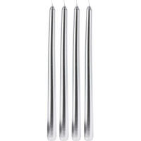 TISCHKERZEN Metallisch 30 cm - Silberfarben, Paraffin (2.1/30/2.1cm) - Home Styling Collection