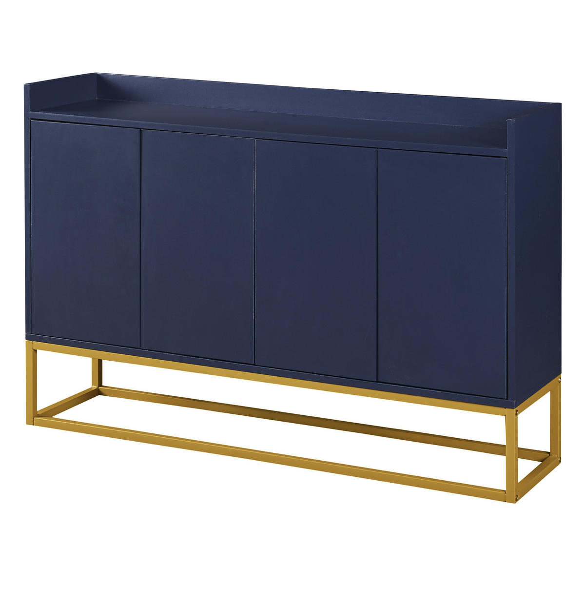SIDEBOARD 120/30/80 cm navy aus Spanplatte mit 4 Türen - Dunkelblau, Holzwerkstoff (120/80/30cm) - OKWISH