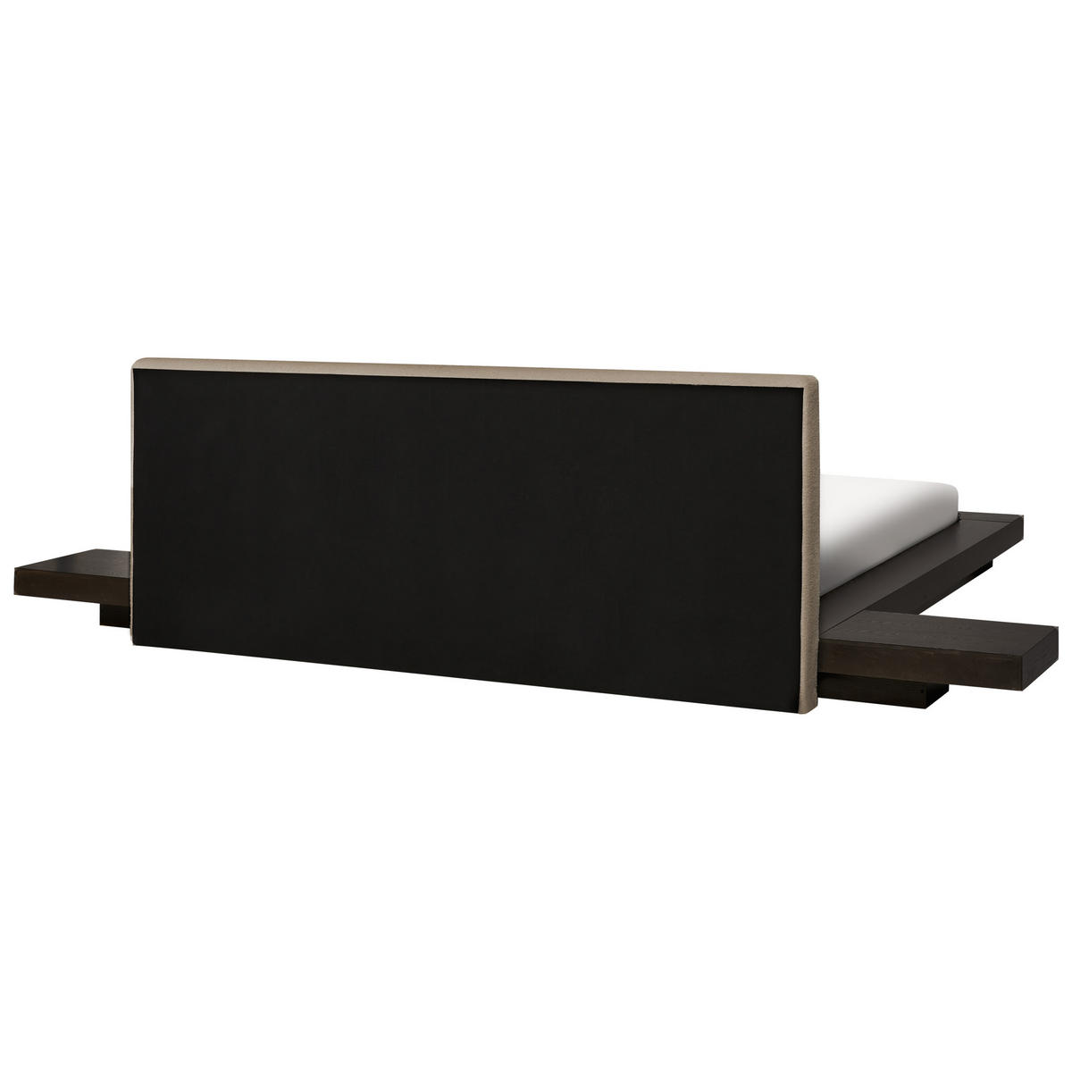 BETT mit Lattenrost 180/200 cm MDF-Platte Dunkelbraun Zen - Dunkelbraun, Holzwerkstoff (180/200cm) - Beliani
