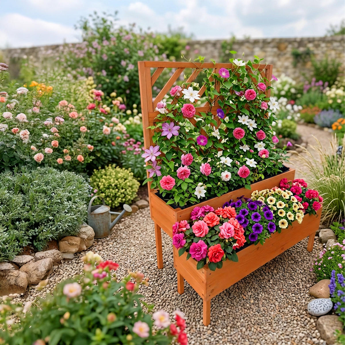 SADILICA - narančasta, drvo (109/135/62cm) - Relaxdays