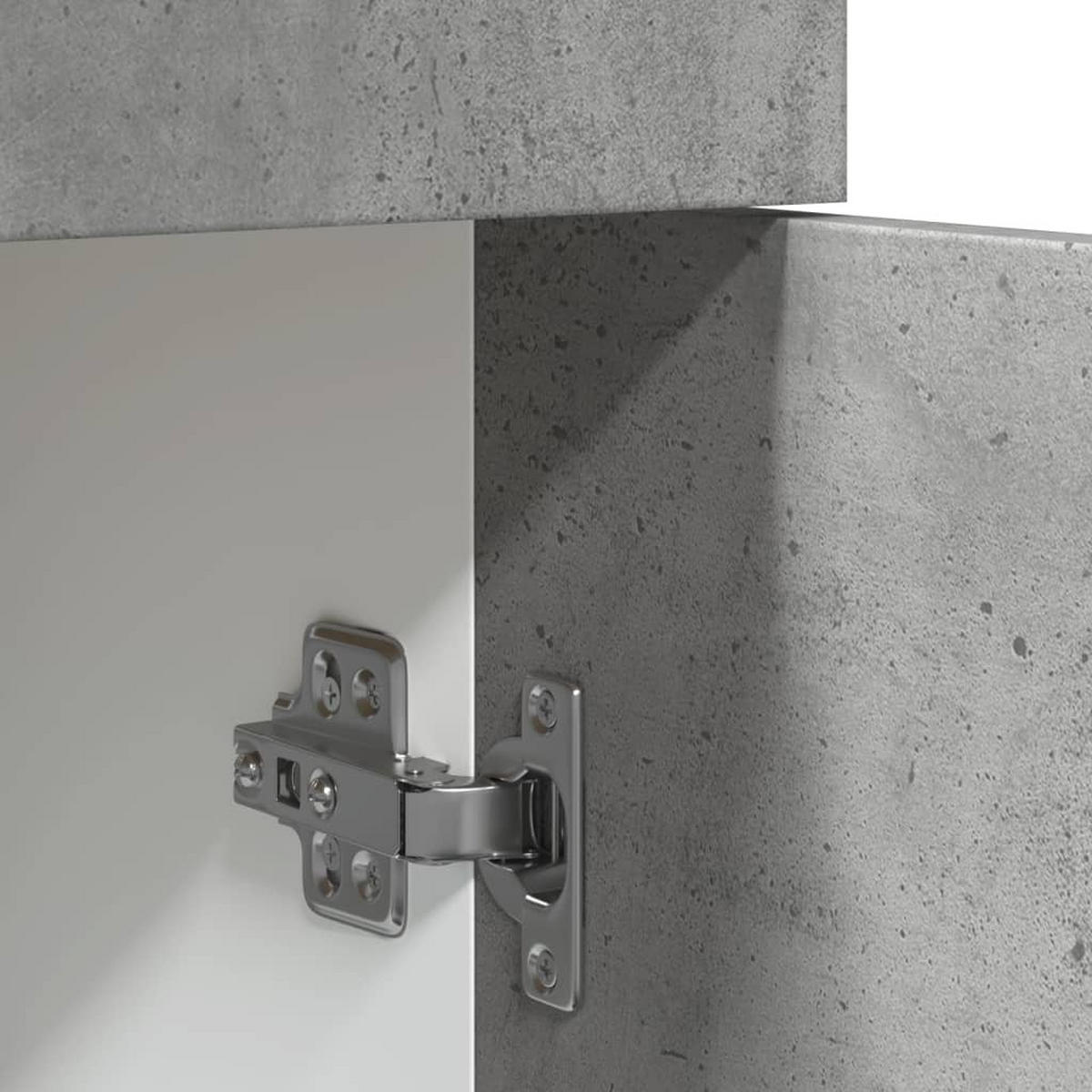 KÜCHENUNTERSCHRANK Lyon mit Schublade und Schrank mit 2 Ebenen, 60/46/81,5 cm, aus Holzwerkstoff, in Betongrau - Grau, Holz (46/81.5/60cm) - vidaXL