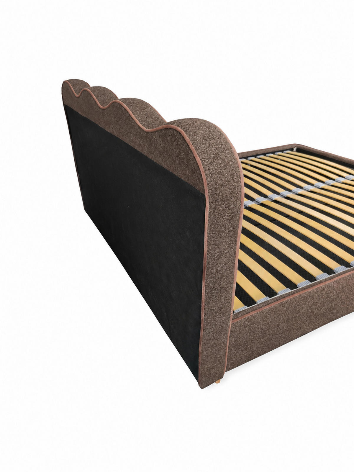 POLSTERBETT COCO 180x200 cm Dunkelbraun Royal mit Bettkasten Bonellmatratze H3 - Dunkelbraun, Textil (180/200cm) - KS Home Concept