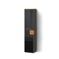 BADSCHRANK Tanaro Anthrazit 40 x 184.2 cm - Anthrazit/Eiche Artisan, Holzwerkstoff (40/184.2/37cm) - Livinity®