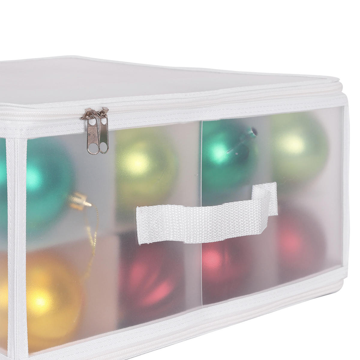 WEIHNACHTSKUGEL-AUFBEWAHRUNGSBOX - Transparent, Wellpappe/Kunststoff (36/18/36cm) - Relaxdays