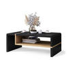 COUCHTISCH rechteckig Schwarz matt - Eiche Gold 100/60/40 cm - Eichefarben/Schwarz, Holzwerkstoff (60/100/40cm) - designimpex