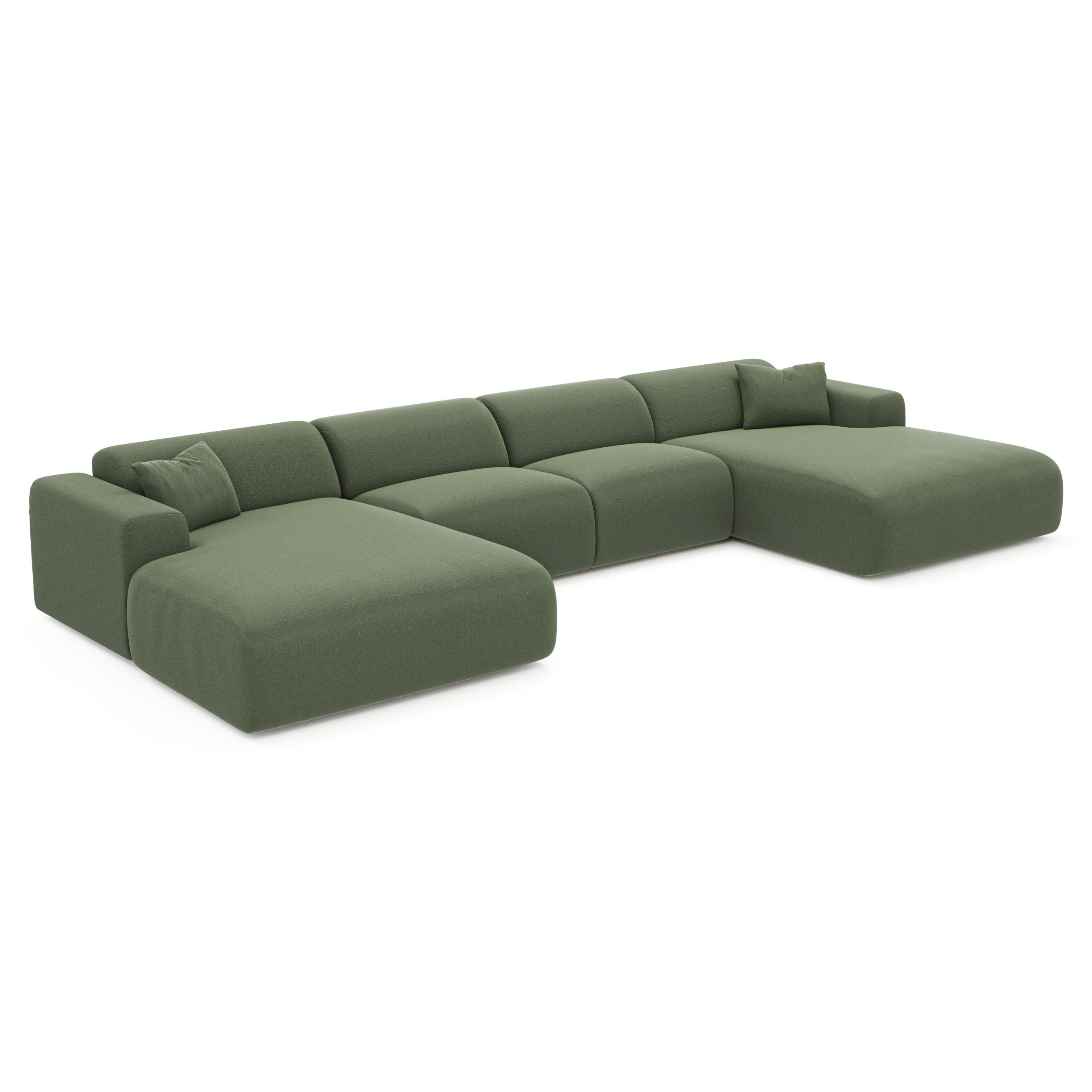 Sia Home Wohnlandschaft Olivgrün 356x73x166 cm