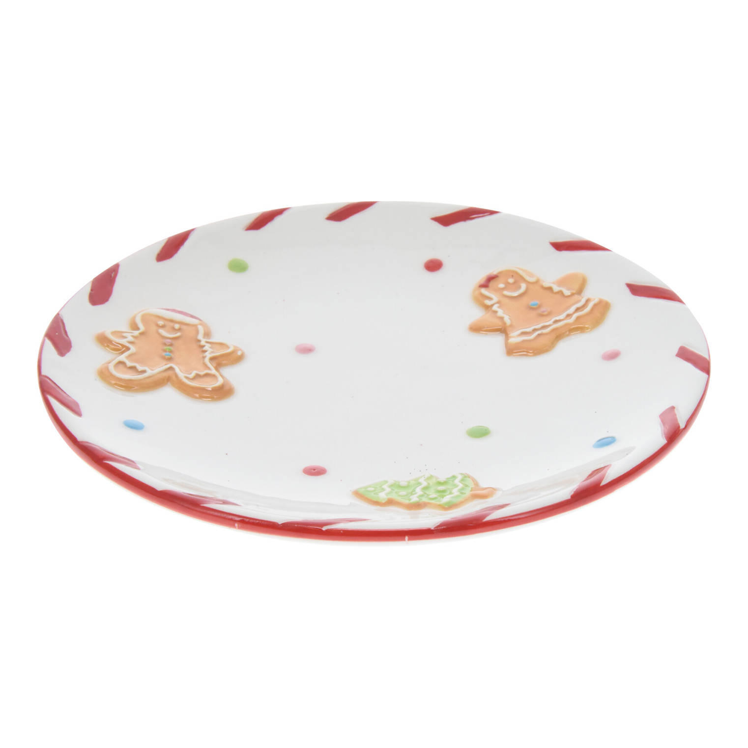 WEIHNACHTSTELLER Gingerbread 16 cm - Weiß, Keramik (16.5/2.1/16.5cm) - Home Styling Collection