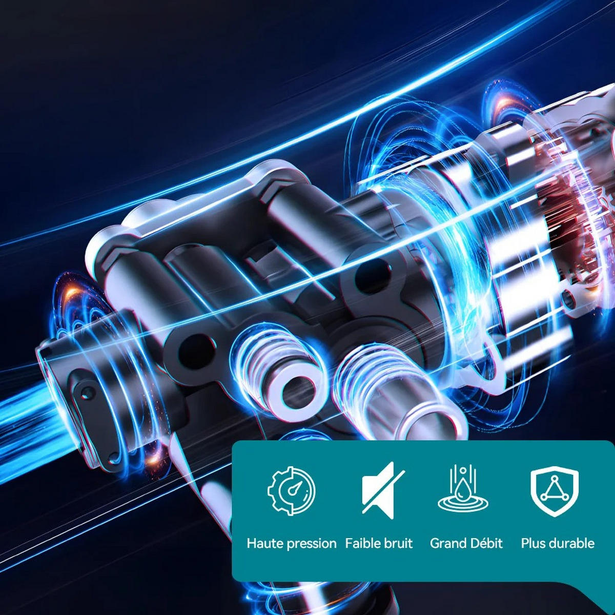 ELEKTRO-HOCHDRUCKREINIGER 6IN1 200Bar Bürstenloser für Makita Akku, Mit 2 Batterien - Schwarz, Kunststoff (41.5/23cm) - Coonoor