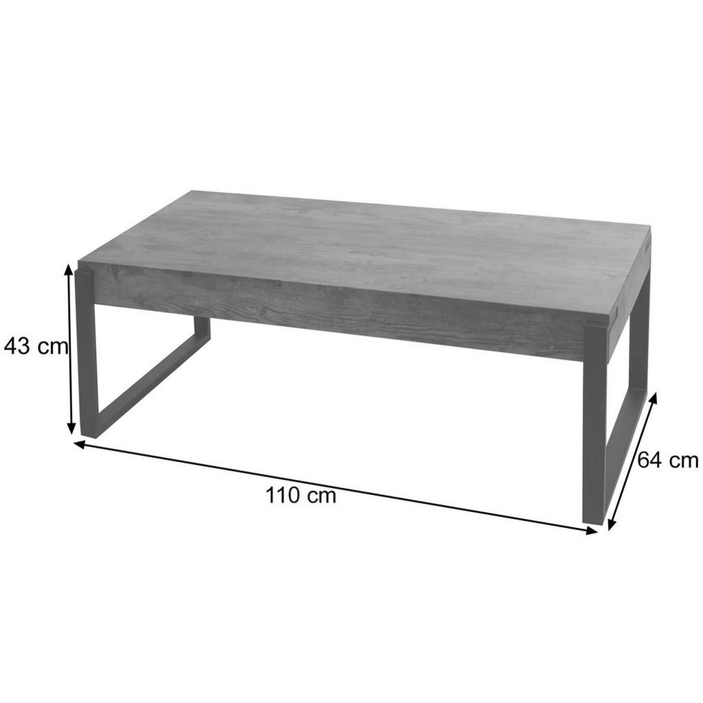 Thumbnail - MCW Couchtisch, Wildeiche, Holzwerkstoff, 110x43x64 cm, Wohnzimmer, Wohnzimmertische, Couchtische