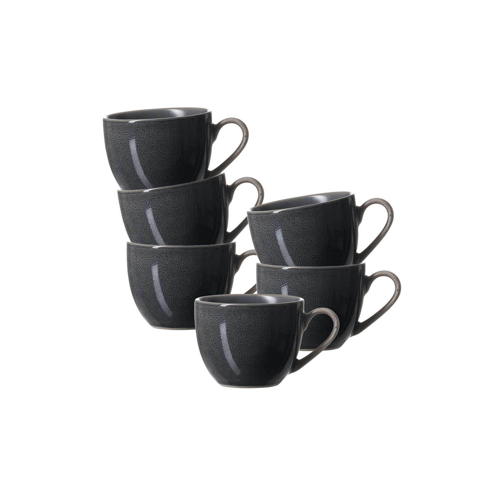 ESPRESSOTASSEN Toledo dunkelgrau 90 ml 6er Set - Dunkelgrau, Keramik (0.09L) - Ritzenhoff Breker