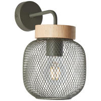 WANDLEUCHTE Giada 99107/74 - Grün, Holz (16/26.5/21cm) - Brilliant