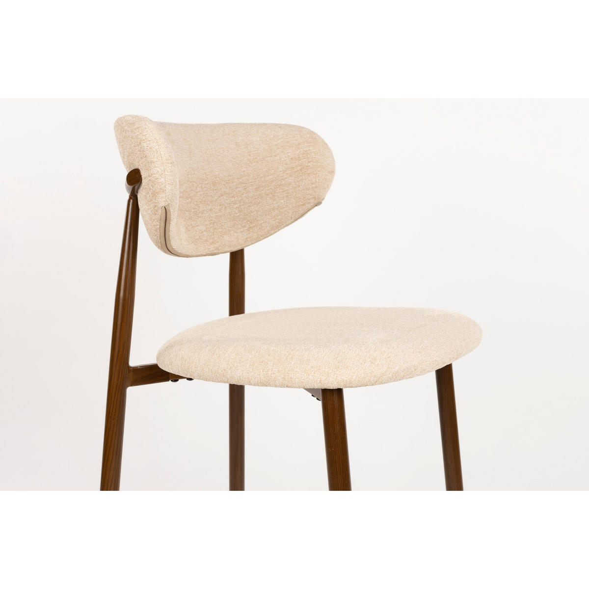 BARHOCKER Noor Rückenlehne 66 cm Beige - 2 er Set - Beige/Grau, Kunststoff (52/98/55cm) - Housecraft Living