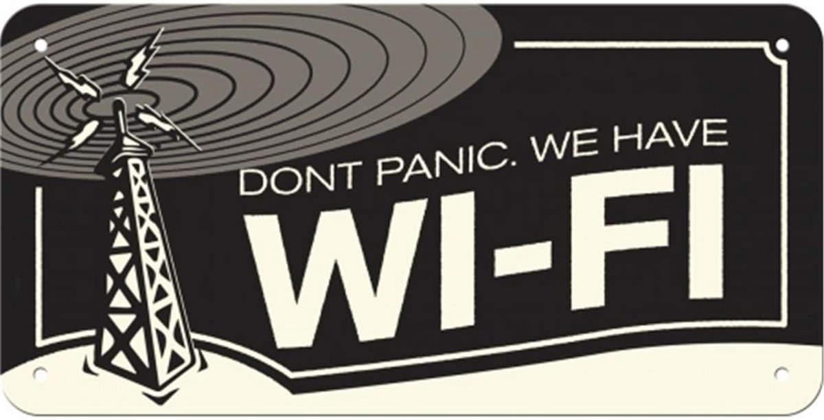 HÄNGESCHILD 10/20 cm Achtung We have WI-FI - Multicolor, Metall (20/10/0.2cm) - Nostalgic-Art
