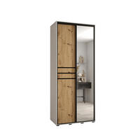 SCHWEBETÜRENSCHRANK 235,2/100/45 2-türig - Schwarz/Eiche Artisan, Holz/Metall (100/235/45cm) - Abiks Möbel