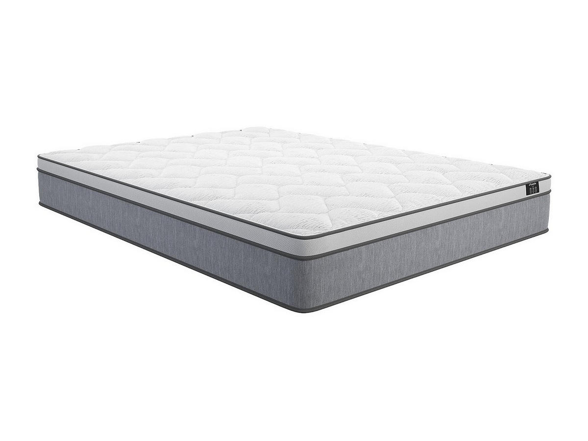 STANDARDMATRATZE - 2 Personen - stoff - weiß Serenite - Weiß, Textil (140/200cm) - Vente-Unique
