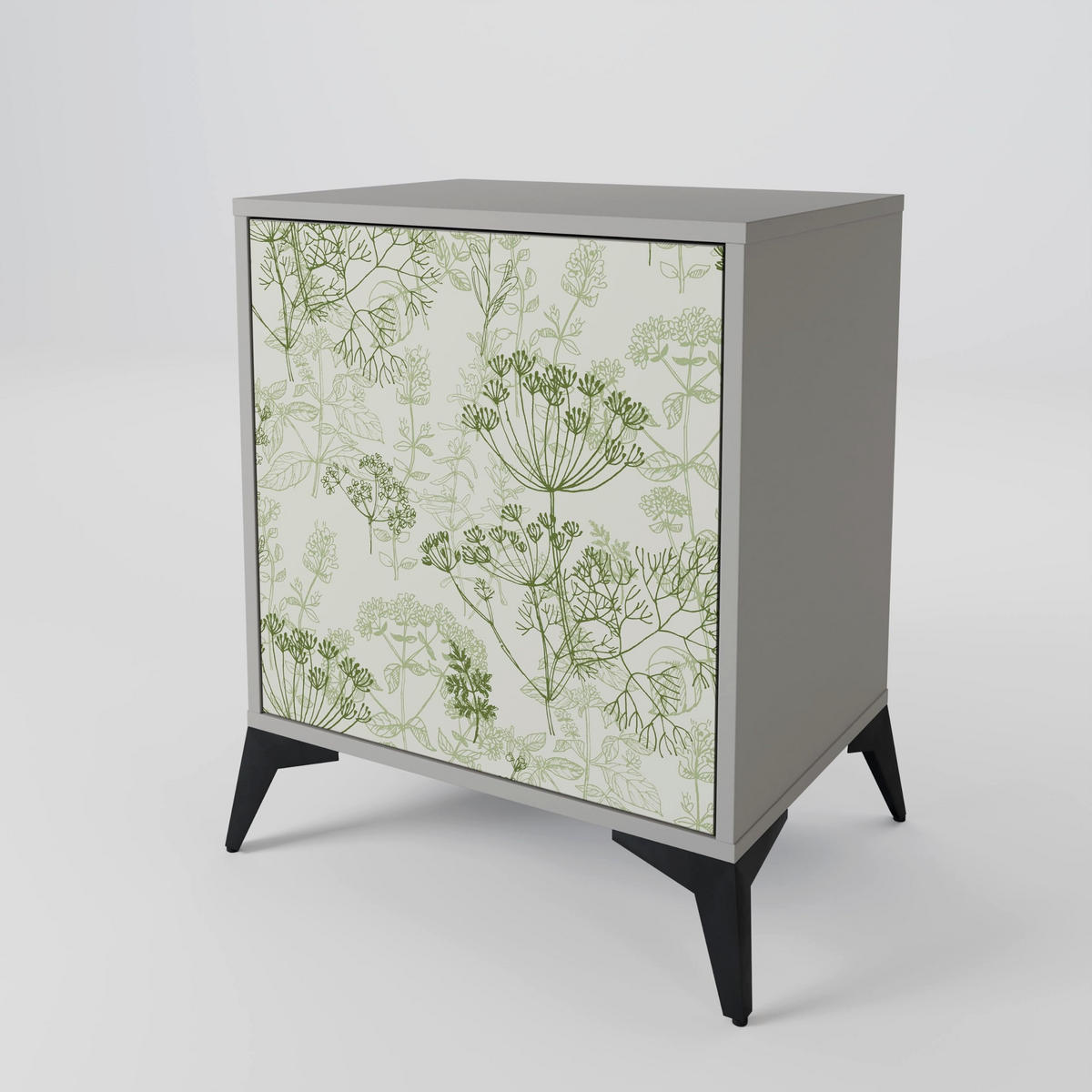 SIDEBOARD FENNEL BALDACHIN, Grau, 57,5x42x57,5 cm, Ohne Füße - Multicolor/Grau, Holzwerkstoff (57.5/57.5/42cm) - SpaceRebels