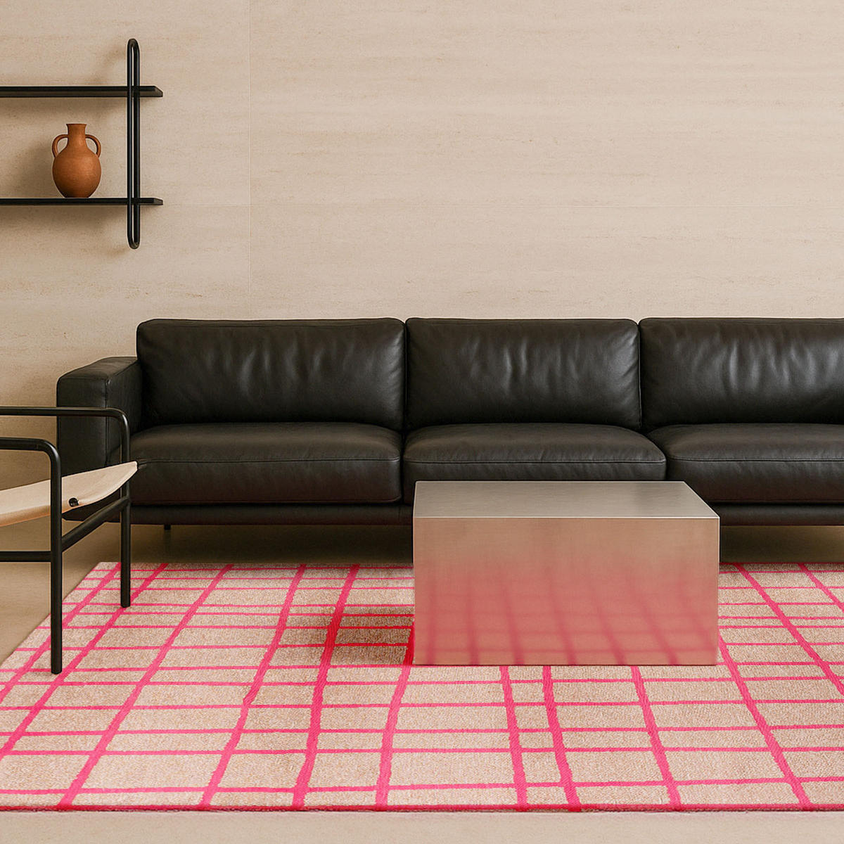 TEPPICH Caro Hot Pink 80/150 cm - Rosa, Textil (80/150cm) - Lola&Moi