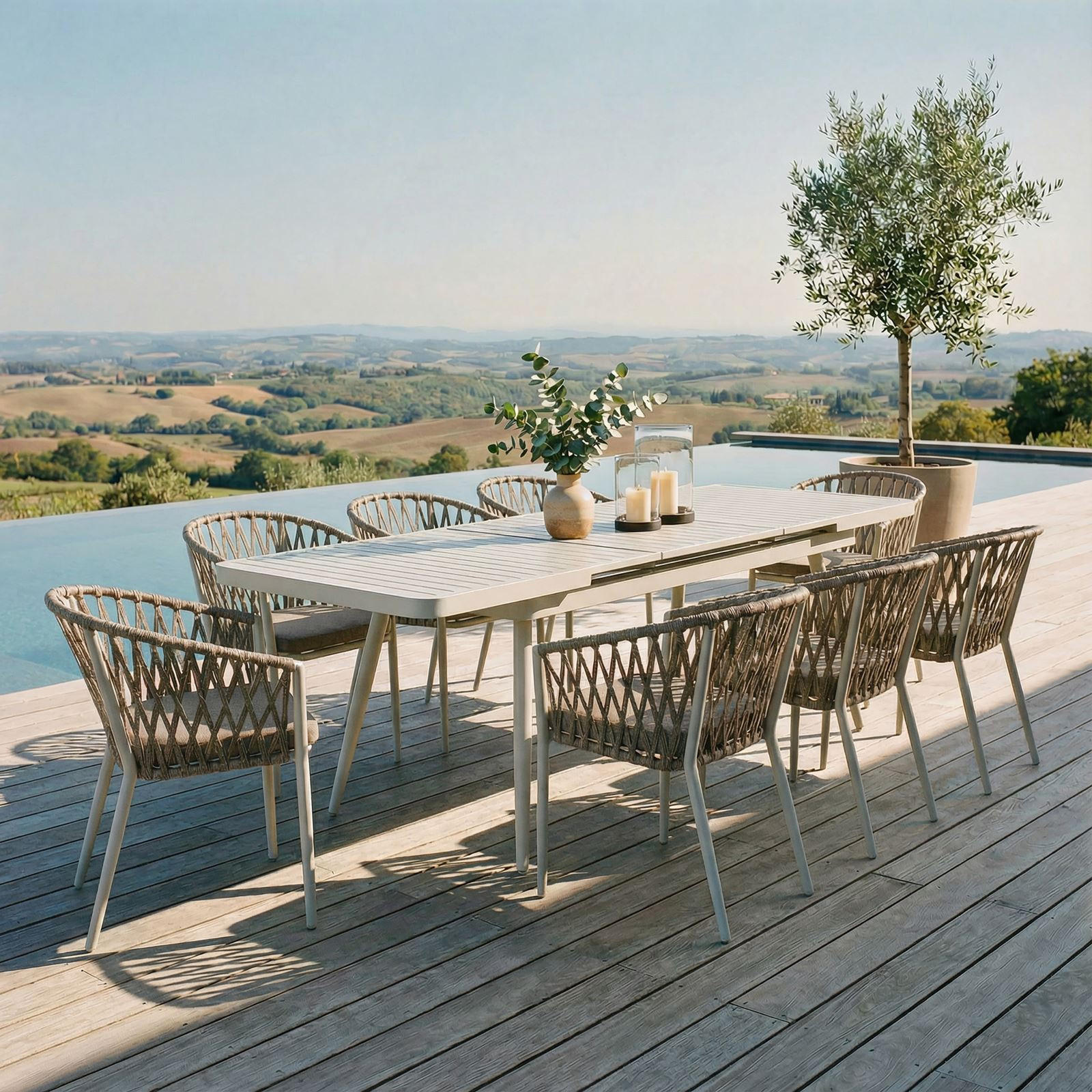 GARTENMÖBEL SET SUNNY - Beige, Metall - IDIMEX