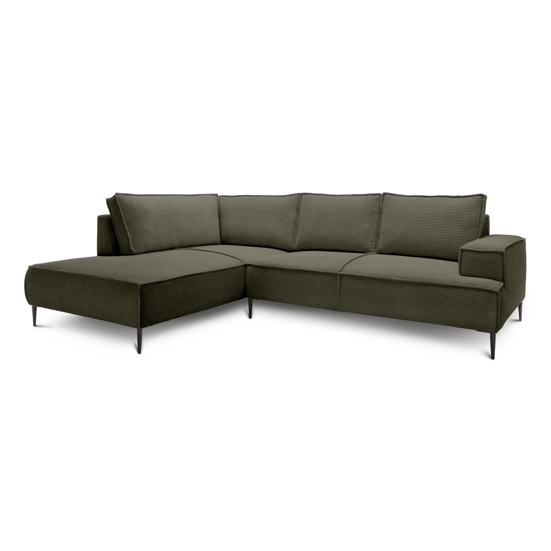 Pillovely Ecksofa Grün 275x44x195 cm