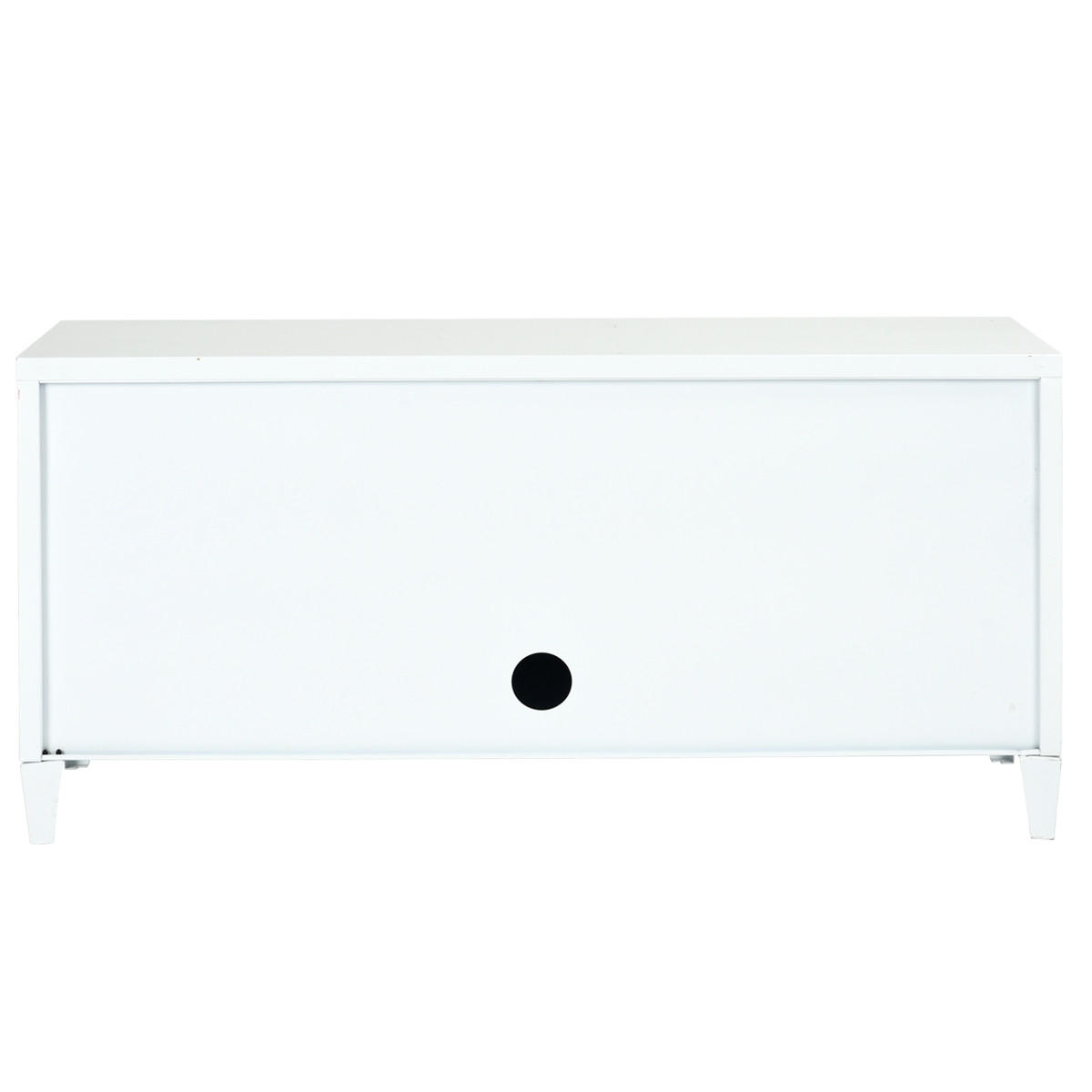 LOWBOARD Metall weiß - Weiß, Metall (120/58/40cm) - Urban Meuble