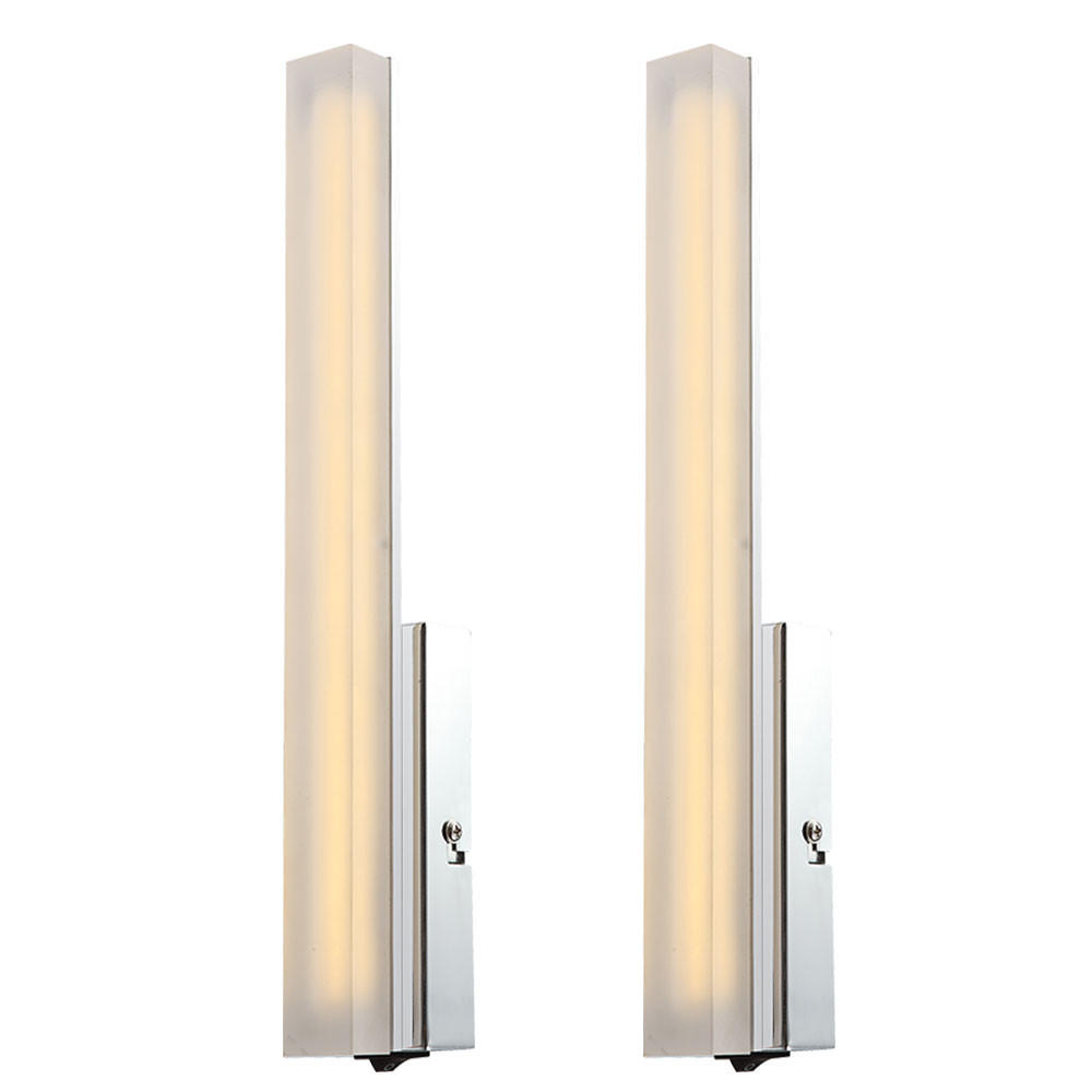 LED WANDLEUCHTE Paul Chrom Silber 2er Set - Silberfarben, Metall (5/33/5.5cm)