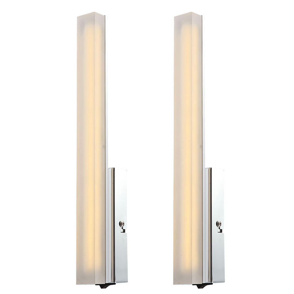 LED WANDLEUCHTE Paul Chrom Silber 2er Set - Silberfarben, Metall (5/33/5.5cm)