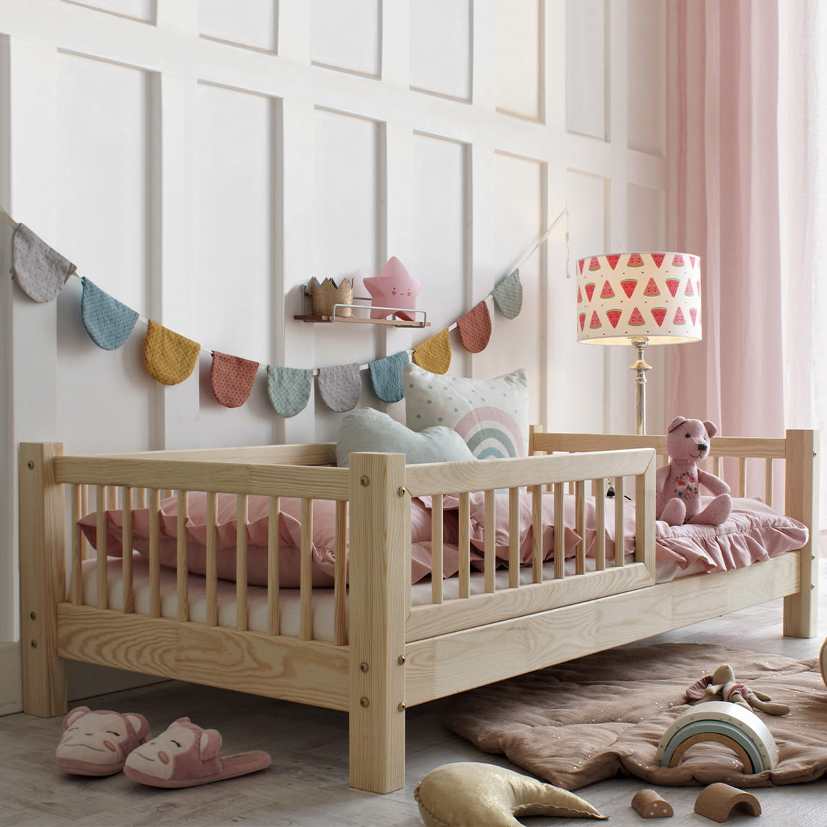 POSTEL 90/190 Adèle Přírodní dřevo - hnědá, dřevo (90/190cm) - Petits-meubles