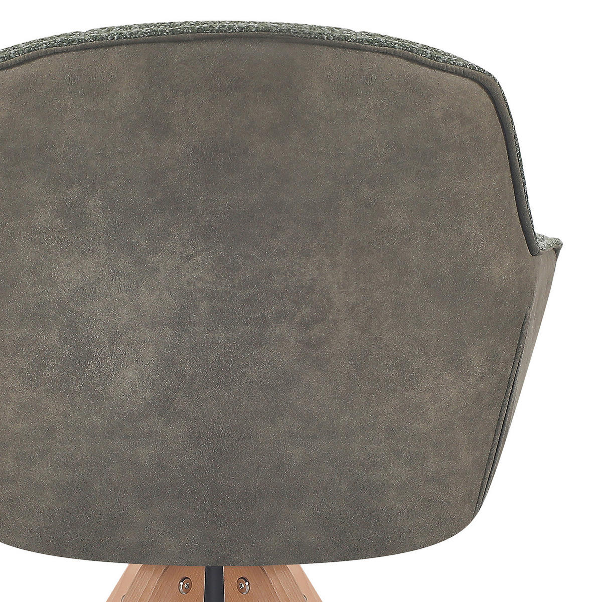 DREHBARER ARMLEHNENSTUHL - 2er-Set - Braun/Grün, Textil/Metall (63/86/62cm) - home24