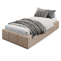 POLSTERBETT für Schlafzimmer Bett mit Stauraum Beige 90x200cm - Beige, Holzwerkstoff/Textil (90/200cm) - Muralo