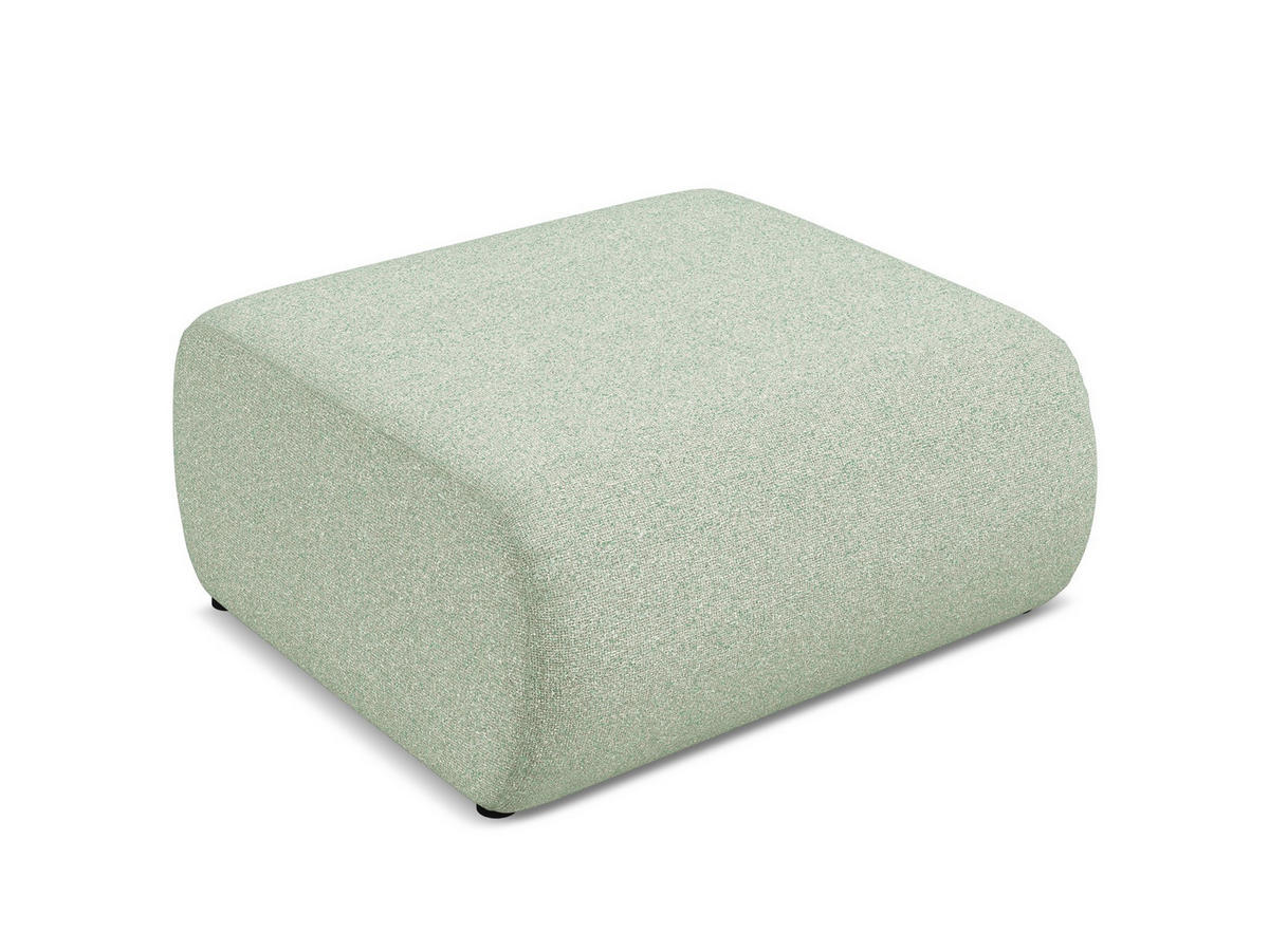 POUF Strukturstoff Stoff Grün - Schwarz/Hellgrün, Kunststoff/Textil (94/40/89cm) - Makamii