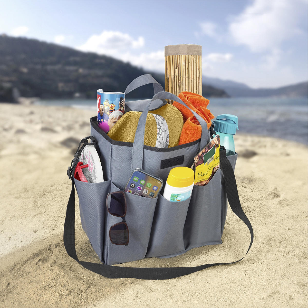 WERKZEUGORGANIZER Schultertasche 15 l - Grau, Textil (17/33/31cm) - Maximex