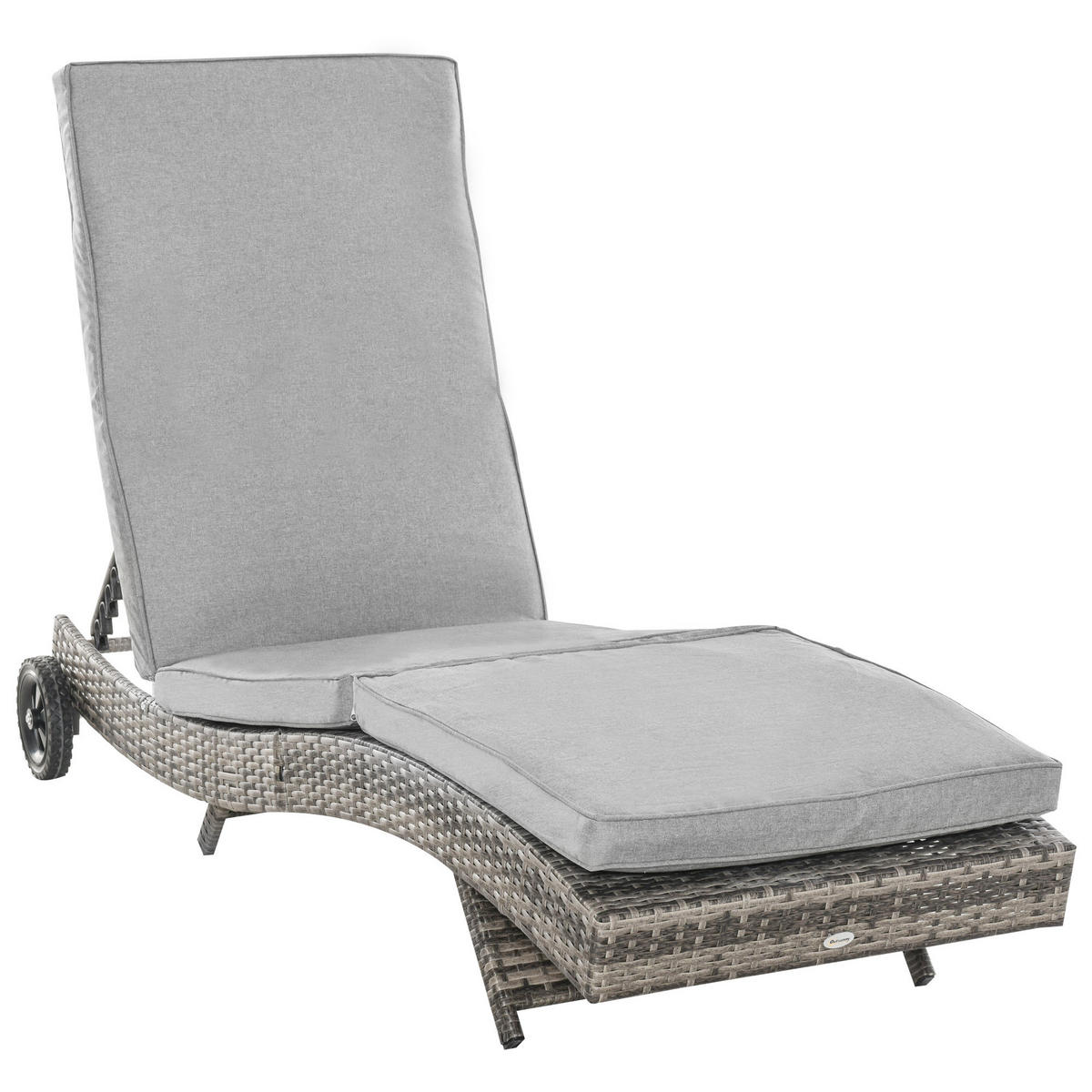 SONNENLIEGE DE-06687 5-stufig verstellbar, S-Form Grau - Grau, Kunststoff/Metall (177.8/177.8/525.78cm) - ComfortXL