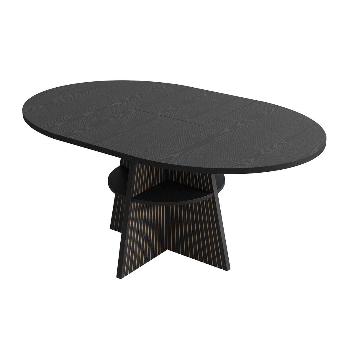 AUSZIEHTISCH Schwarz 110-150/110/76 cm - Schwarz, Holz (110/110/76cm) - PANGIVO