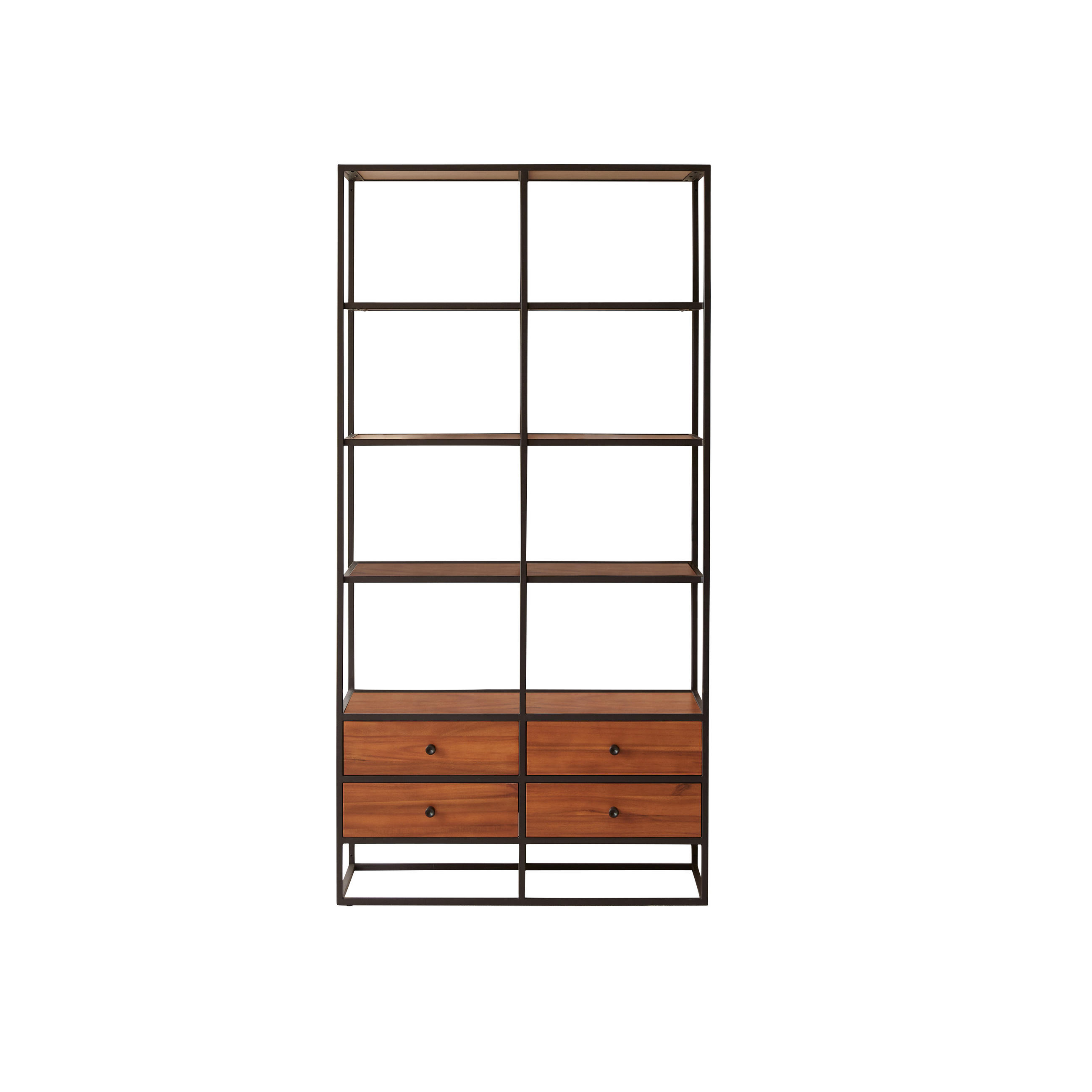 KINDER-REGAL Agra Natur aus Akazie - Naturfarben, Holz (88/175/35cm) - Tikamoon