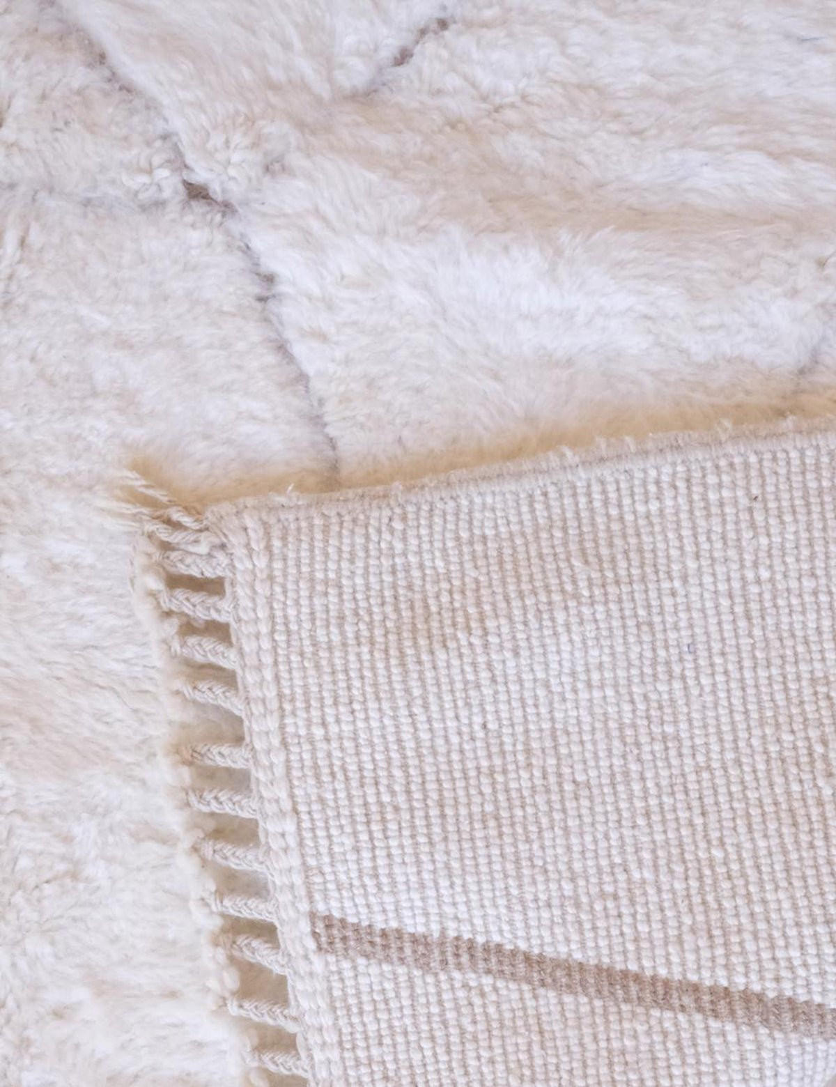 BERBERTEPPICH Ethno schlicht Wolle 208x 292 cm - Weiß, Naturmaterialien (208/292cm) - AFK Living