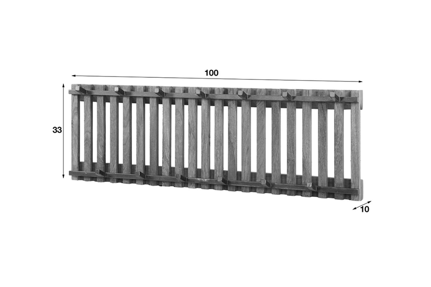 GARDEROBE JACINTA Braun Mango - Braun, Metall (100/33/10cm) - KAWOLA