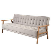 SCHLAFSOFA - Grau, Textil (204/85/86cm) - home24