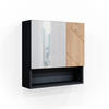 BADSPIEGELSCHRANK Irma Goldkraft Eiche/Anthrazit 54 x 55 cm - Anthrazit/Eiche Wotan, Holzwerkstoff (54/55/16.9cm) - Vicco