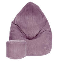 SITZSACK MIT FUßSTÜTZE Kordsamt 2-tlg Plum Smoothie M - Pflaume/Pink, Textil (80/120/80cm) - Dreamroots