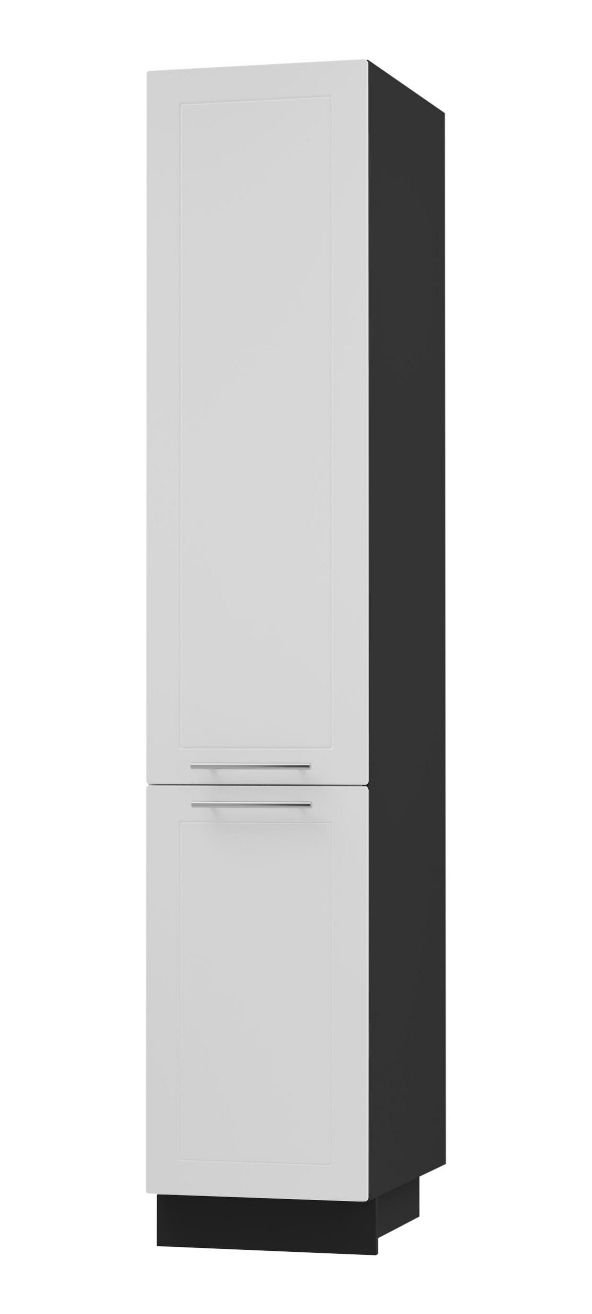 Feldmann-Wohnen Apothekerschrank Weiß, Schwarz 40x207x59 cm