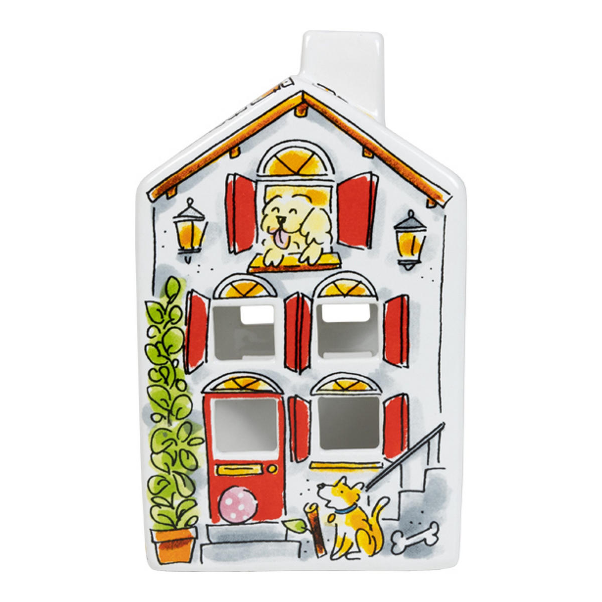 LICHTHAUS Hund in Bunt - 14,50cm - Multicolor, Keramik (8.5/14.5/8.3cm) - Blond Amsterdam