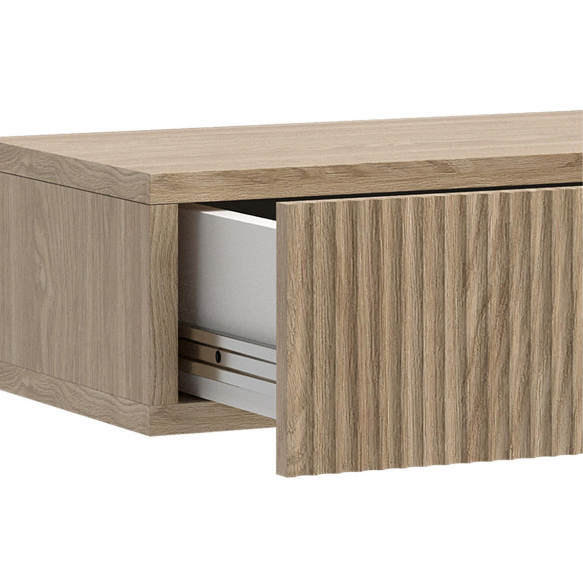 HÄNGEKONSOLE Nolie Eichenholzoptik mit Schublade 90 cm - Eichefarben, Holzwerkstoff (90/17/35.6cm) - Selsey